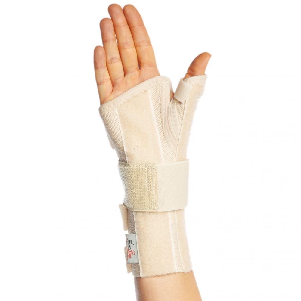 Férula de mano derecha y pulgar con soportes de aluminio talla M