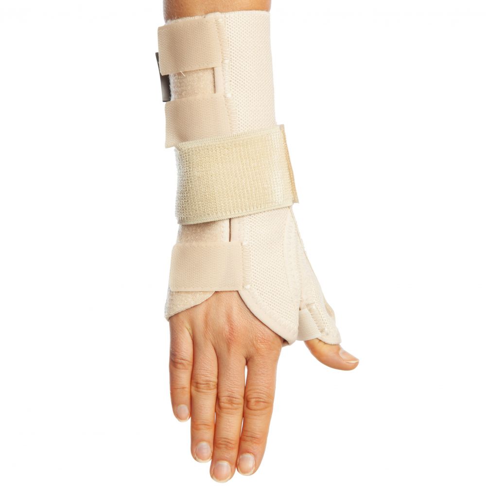 Férula de mano derecha y pulgar con soportes de aluminio talla S